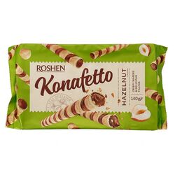 Трубочки вафельні ROSHEN Konafetto з горіховою начинкою 140 г