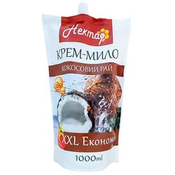 Крем-мило НЕКТАР Кокосовий рай дойпак 1000 мл