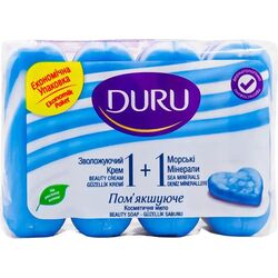 Набір мила туалетного Duru 1+1 Мінерали + зволожуючий крем 80 г х 4 шт/уп