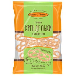 Печиво хрустке КИЇВХЛІБ Крендельки з кунжутом 260 г