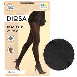 Колготи жіночі мікрофібра Diosa Charm чорні 100 den р. 3