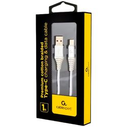 Кабель USB-Type-C Cablexpert CC-USB2B-AMCM-BW2 білий 1 м