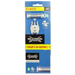 Набір бритва для гоління Wilkinson Sword Essentials 3 Hybrid + 4 змінні картриджі