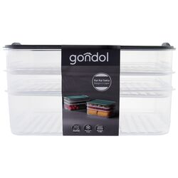 Набір контейнерів харчових пластикових Gondol 3в1