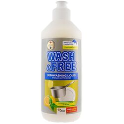Засіб для миття посуду Wash&Free Соковитий лимон, м'ята 450 г