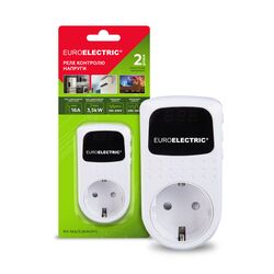 Реле контролю напруги з дисплеєм EUROELECTRIC біле 16А