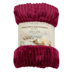 Плед євро мікрофібра смугаста WonderTime 220х240 см