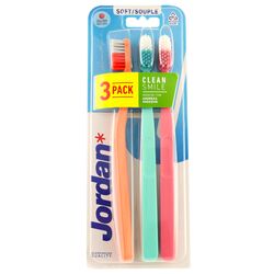 Набір щіток зубних Jordan Clean Smile М'якої жорсткості 3 шт/уп