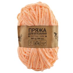 Пряжа для в'язання плюшева Craft time 100 г 105 м тон №68