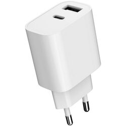 Адаптер для зарядки мережевий Gembird TA-UC-2AC12-01 USB+Type-C білий