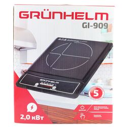 Плита індукційна настільна Grunhelm GI-909 1 конфорка чорна 2000 Вт