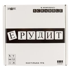 Гра настільна розважальна Strateg Ерудит чорно-білий (укр) в коробці
