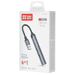Концентратор мережевий СolorWay CW-HUB05 Type-C+3USB