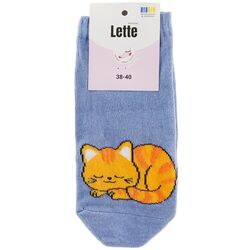 Шкарпетки жіночі демісезонні низькі Lette Котики