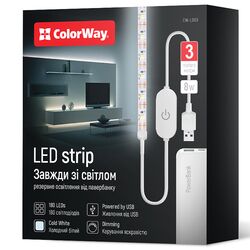 Стрічка LED USB ColorWay CW-LD03 холодний білий 8 Вт 3 м