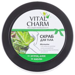 Скраб для тіла сольовий VITAL CHARM Огірок 250 г