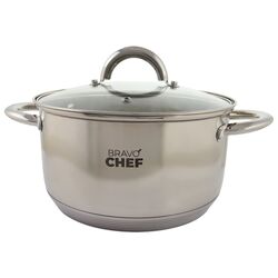 Каструля зі скляною кришкою Bravo Chef d=22 см 4,35 л
