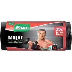 Пакети для сміття FINO Міцні чорні 35 л 100 шт/рул.