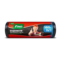 Пакети для сміття FINO Будівельні чорні 160 л 10 шт/рул.