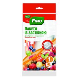 Пакети-слайдери для зберігання, замороження FINO 1 л 5 шт/уп.
