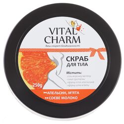 Скраб для тіла сольовий VITAL CHARM Апельсин 250 г