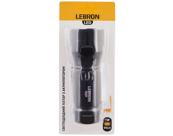 Ліхтарик LED ручний акумуляторний пластиковий LEBRON L-HL-10 чорний Аврора картинка 4 відгуки