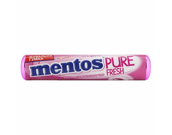 Гумка жувальна Mentos Purefresh Тутті-Фрутті 15,75 г Аврора каталог