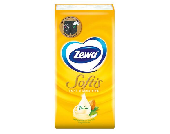 Хустки носові паперові Zewa Soft&Sensitive 4 шари 9 шт/уп Аврора відгуки