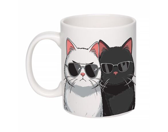 Кухоль порцеляновий GGP White&black cats 350 мл Аврора ціна
