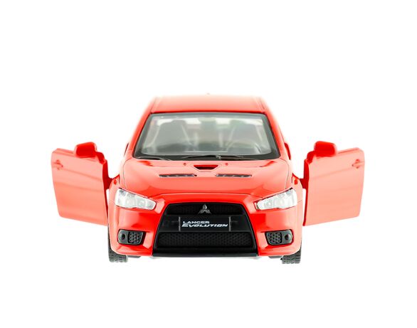 Автомодель іграшкова MITSUBISHI LANCER EVOLUTION червона Аврора картинка 2 фото