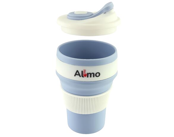 Чашка складна силіконова з кришкою Almo 350 мл картинка 2 в Аврорі