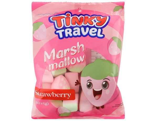 Маршмелоу TINKY TRAVEL Strawberry 60 г Аврора каталог