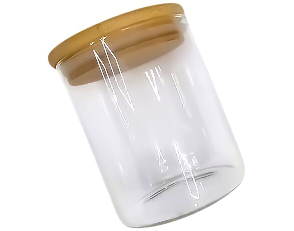 Ємність для сипучих скляна з бамбуковою кришкою 700 мл Аврора картинка 2 ціна