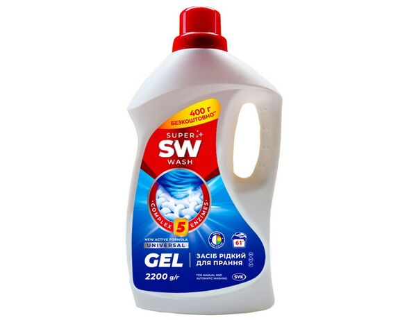 Засіб для прання рідкий SUPER Wash Universal 2200 г в інтернет-магазині Аврора