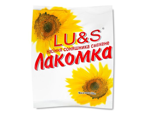 Насіння соняшника смажене LU&S Лакомка 200 г Аврора вартість