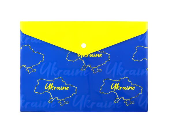 Папка А4 пластикова на кнопці Патріотична Аврора дешево