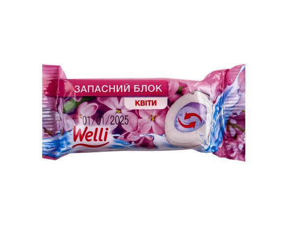 Засіб освіжаючий для унітазу WELLI Квіти, запаска 40 г Аврора фото