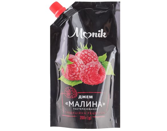 Джем пастеризований Monik Малина, дой-пак 200 г Аврора недорого