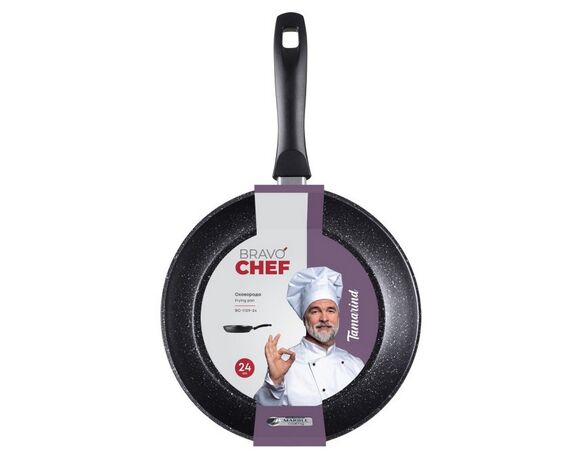 Сковорода алюмінієва антипригарна BRAVO CHEF Tamarind d=24 см в Аврорі