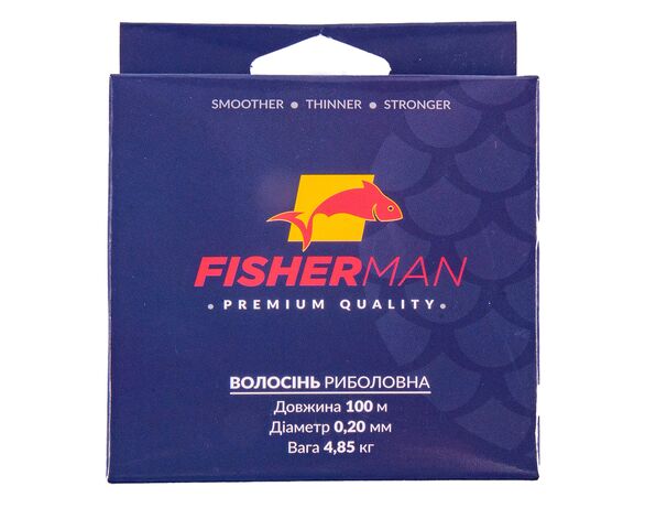 Волосінь риболовна Fisherman d=0,20 мм 100 м в інтернет-магазині Аврора