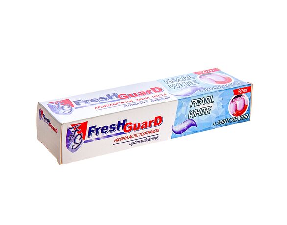 Паста зубна Fresh Guard Pearl White 50 мл Аврора картинка 2 ціна