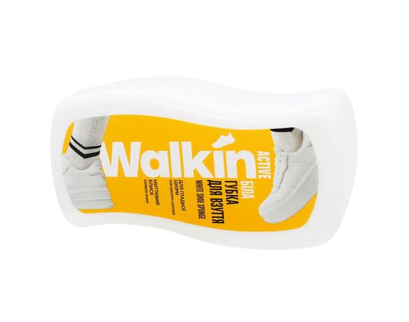 Губка для взуття з гладкої шкіри хвиляста WALKIN Active біла в Аврорі