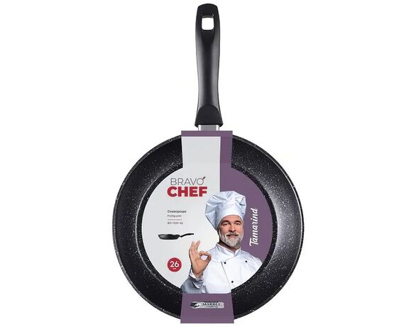 Сковорода алюмінієва антипригарна BRAVO CHEF Tamarind d=26 см Аврора вартість