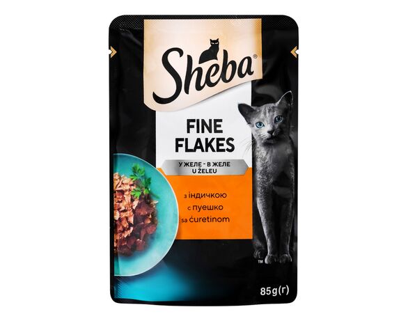 Корм для дорослих котів SHEBA з індичкою в желе, пауч 85 г Аврора недорого