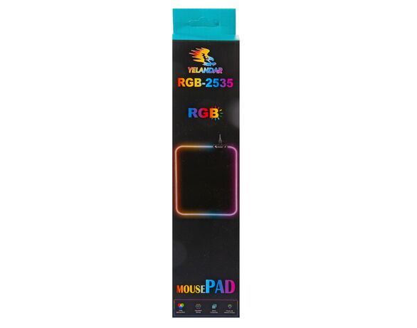 Килимок для комп'ютерної миші з підсвіткою RGB 25х35 см Аврора картинка 2 з доставкою