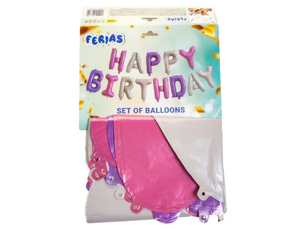 Набір кульок повітряних FERIAS Happy Birthday Аврора купити