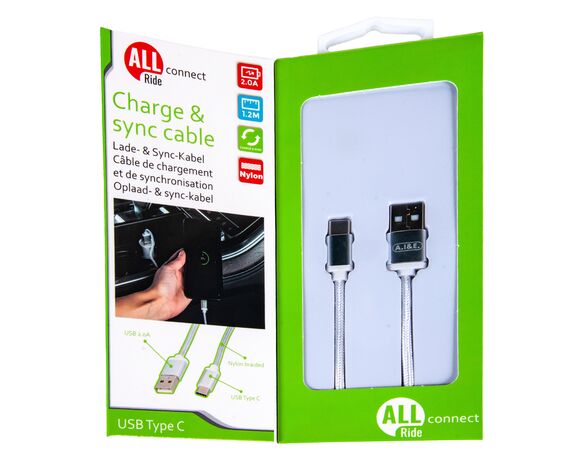 Кабель USB-Type-C All Ride 1,2 м Аврора картинка 2 каталог