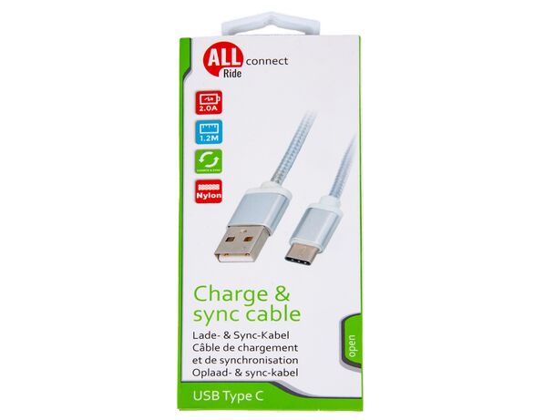 Кабель USB-Type-C All Ride 1,2 м Аврора каталог