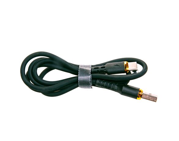 Кабель USB-Type-C Cyboo силіконовий, покритий чорний Аврора картинка 3 купити