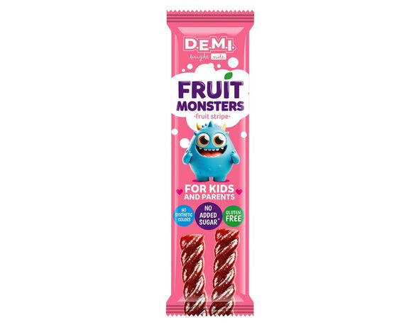 Пастила фруктова D.E.M.I. Fruit Monsters із соком малини 15 г Аврора картинка 3 недорого